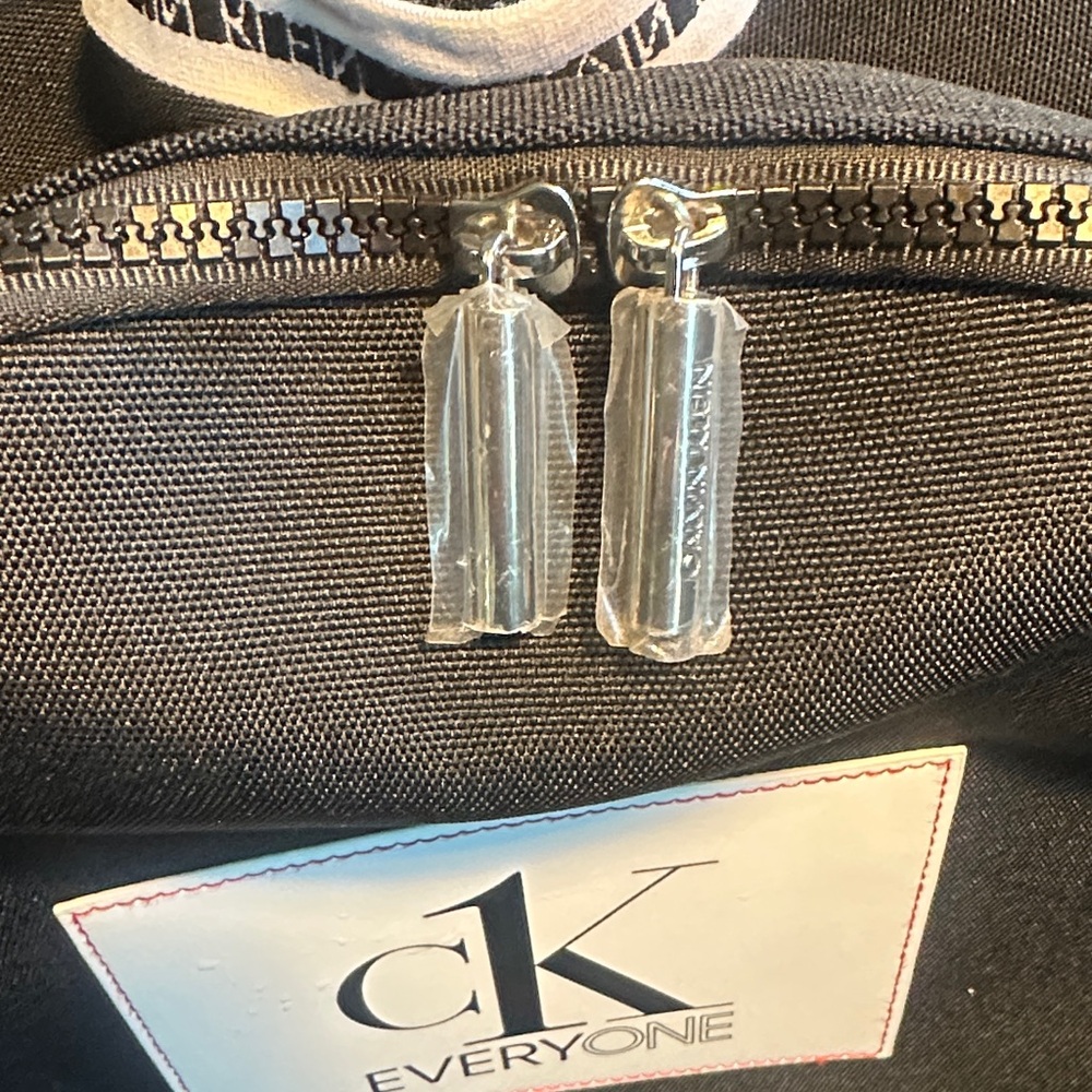 Calvin Klein CK Everyone Black Faux Leather Backpack Rucksack Gym Travel - Picture 7 of 8